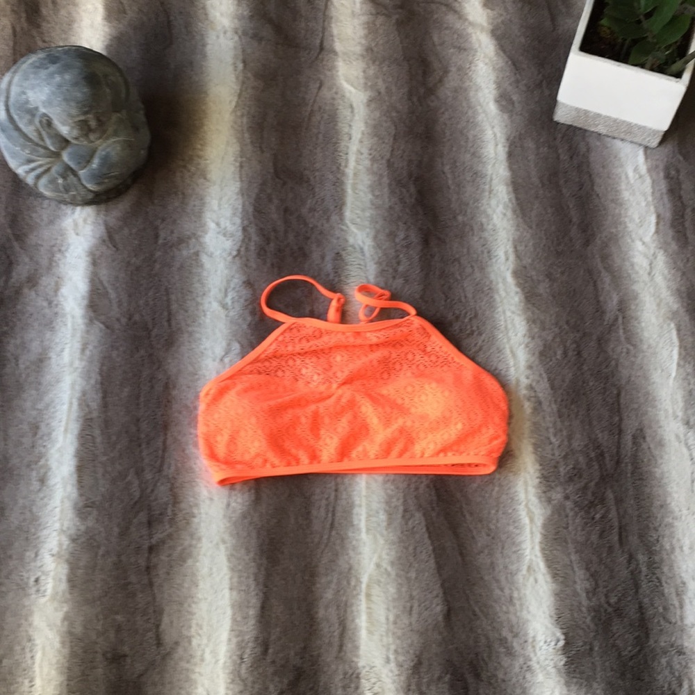 No Boundaries Neon Peach Bathing Suit Top